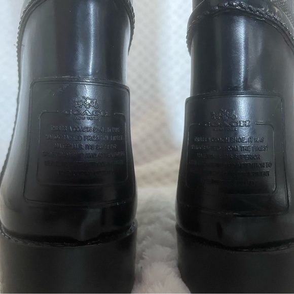 Black Coach boots size 8 barely worn - Picture 5 of 5
